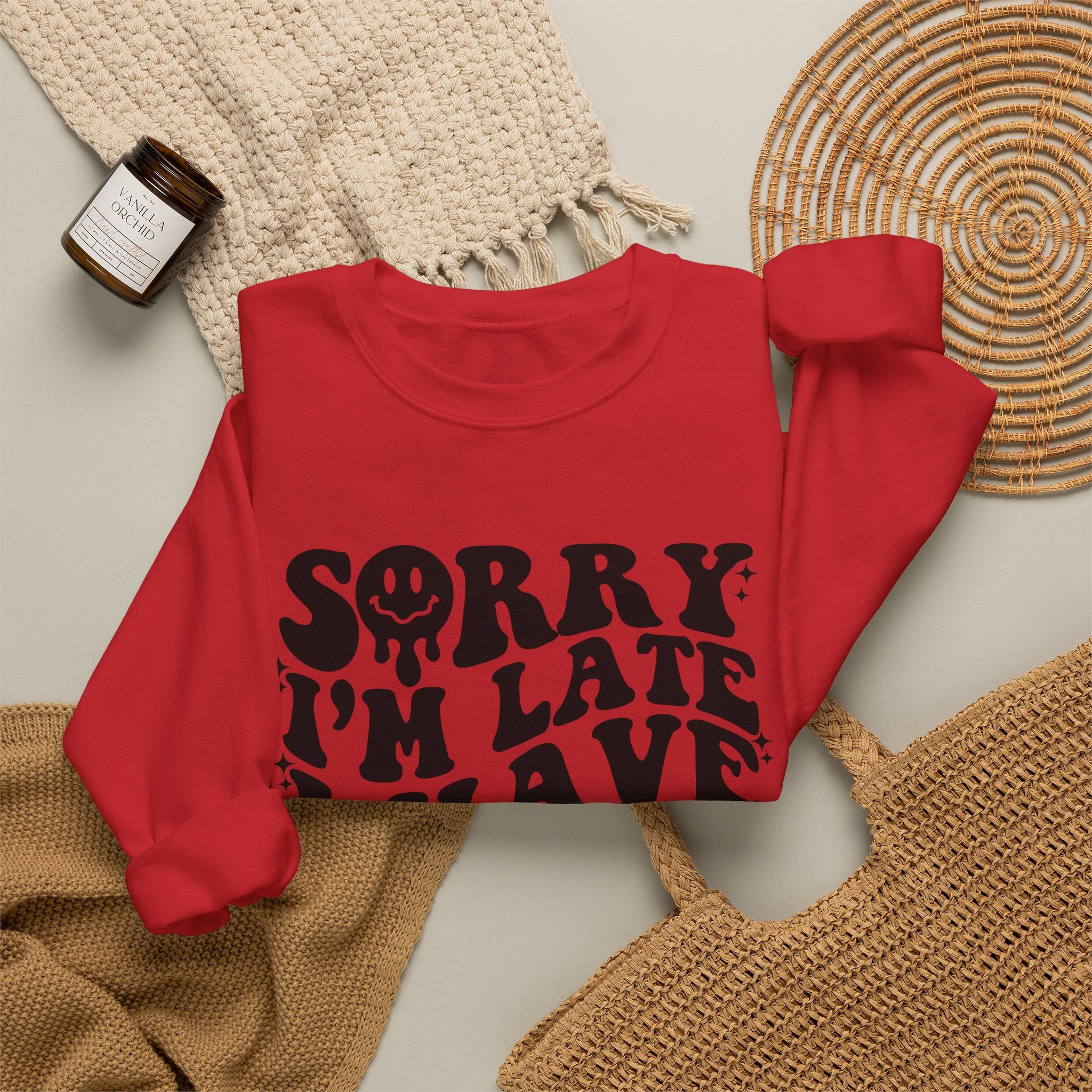 Sorry I'm Late I Have Kids — Funny Parenting Crewneck