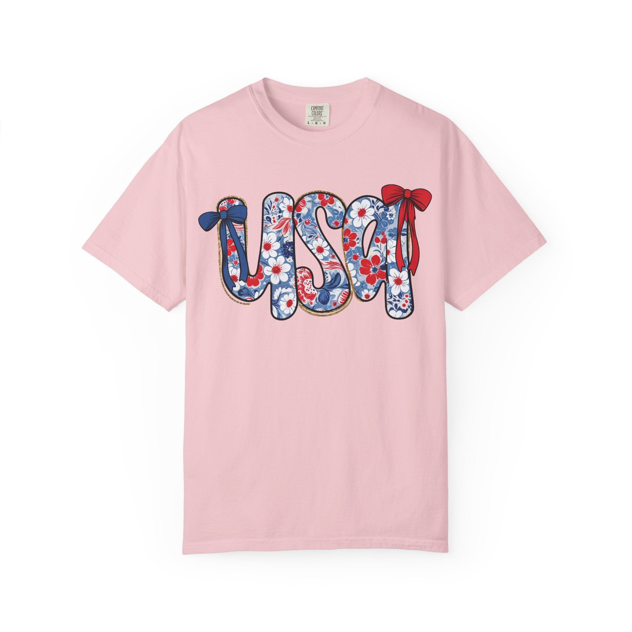 USA Floral Graphic T-Shirt