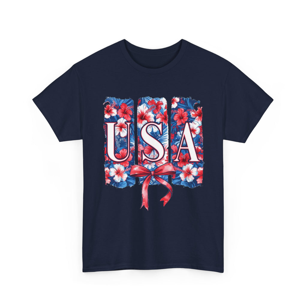 USA Floral Flag T-Shirt