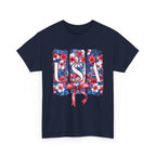 USA Floral Flag T-Shirt