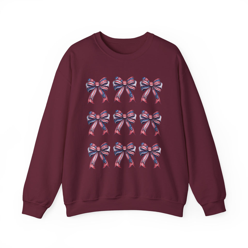Bow Pattern Crewneck Sweatshirt