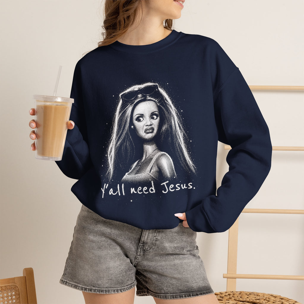 Y'all Need Jesus Crewneck Sweatshirt