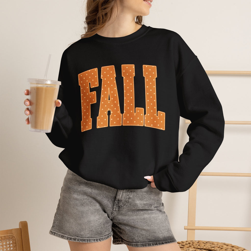Fall Polka Dot Crewneck Sweatshirt
