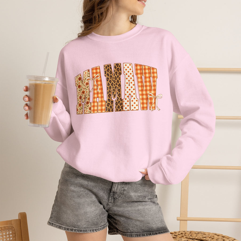 Mamaw Patchwork Crewneck Sweatshirt