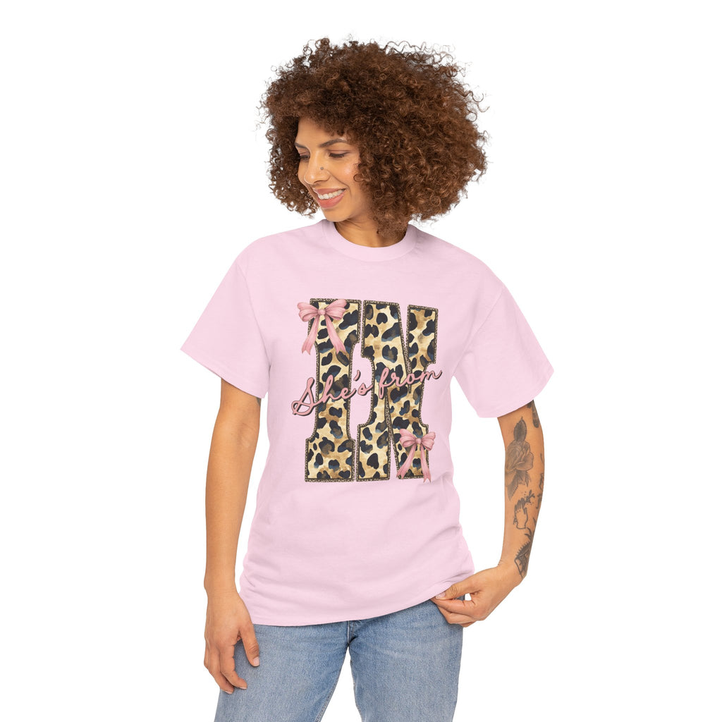 Leopard 'She's From' IN T-shirt