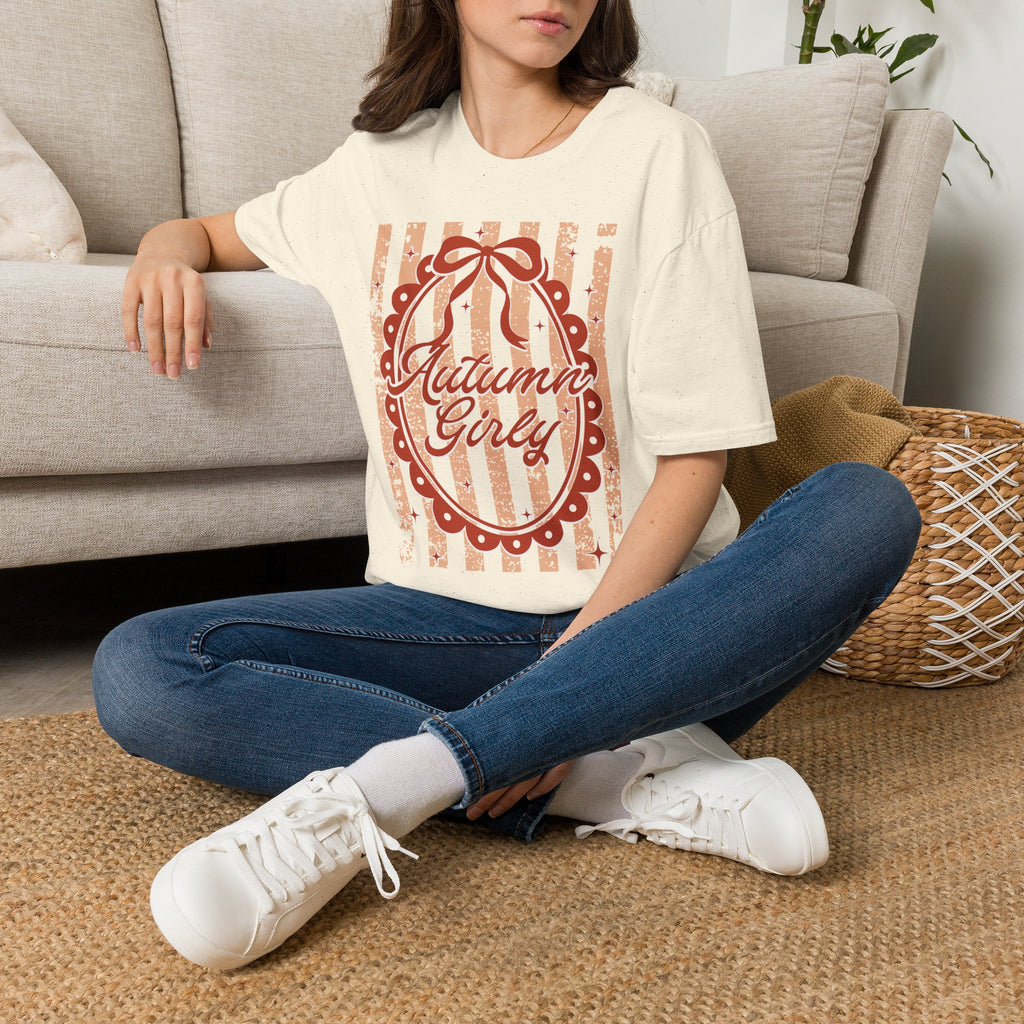 Autumn Girly Vintage Ribbon Fall T‑Shirt