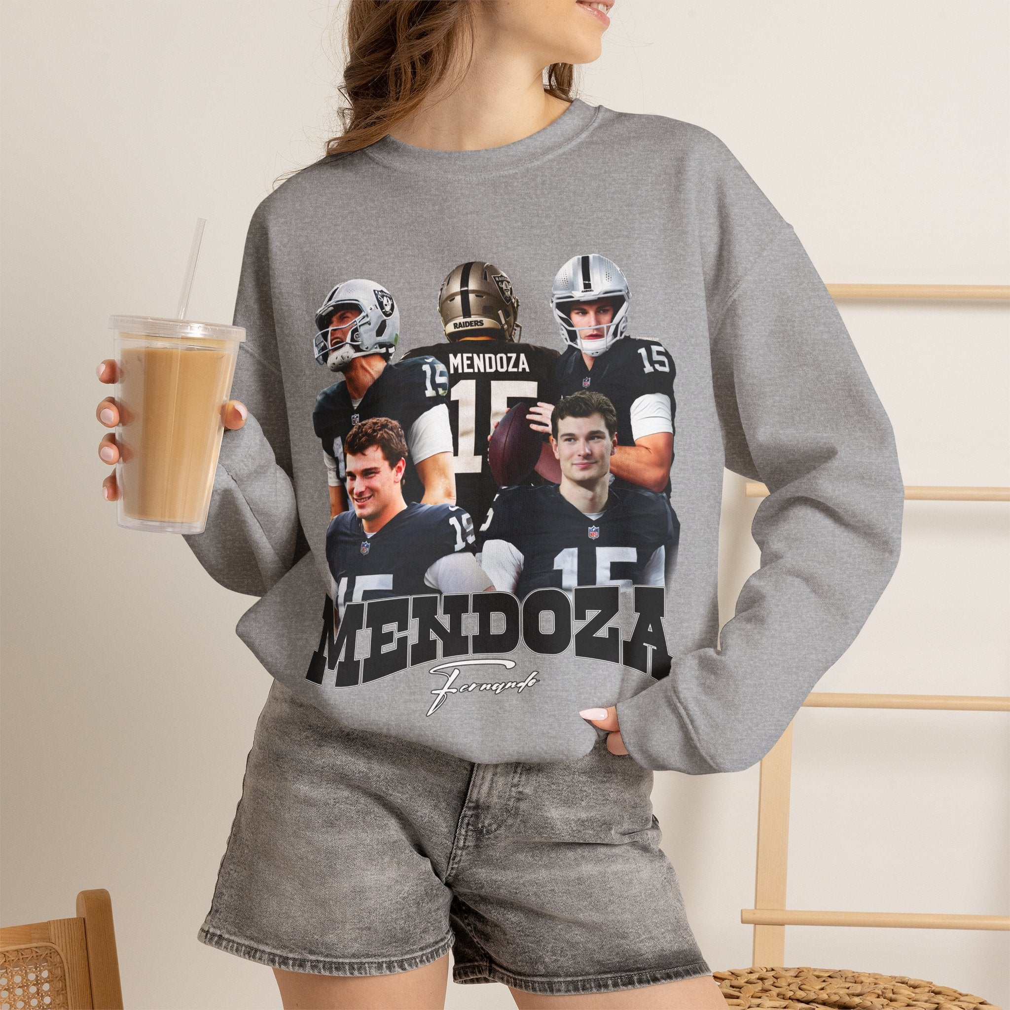 Mendoza Football Collage Crewneck