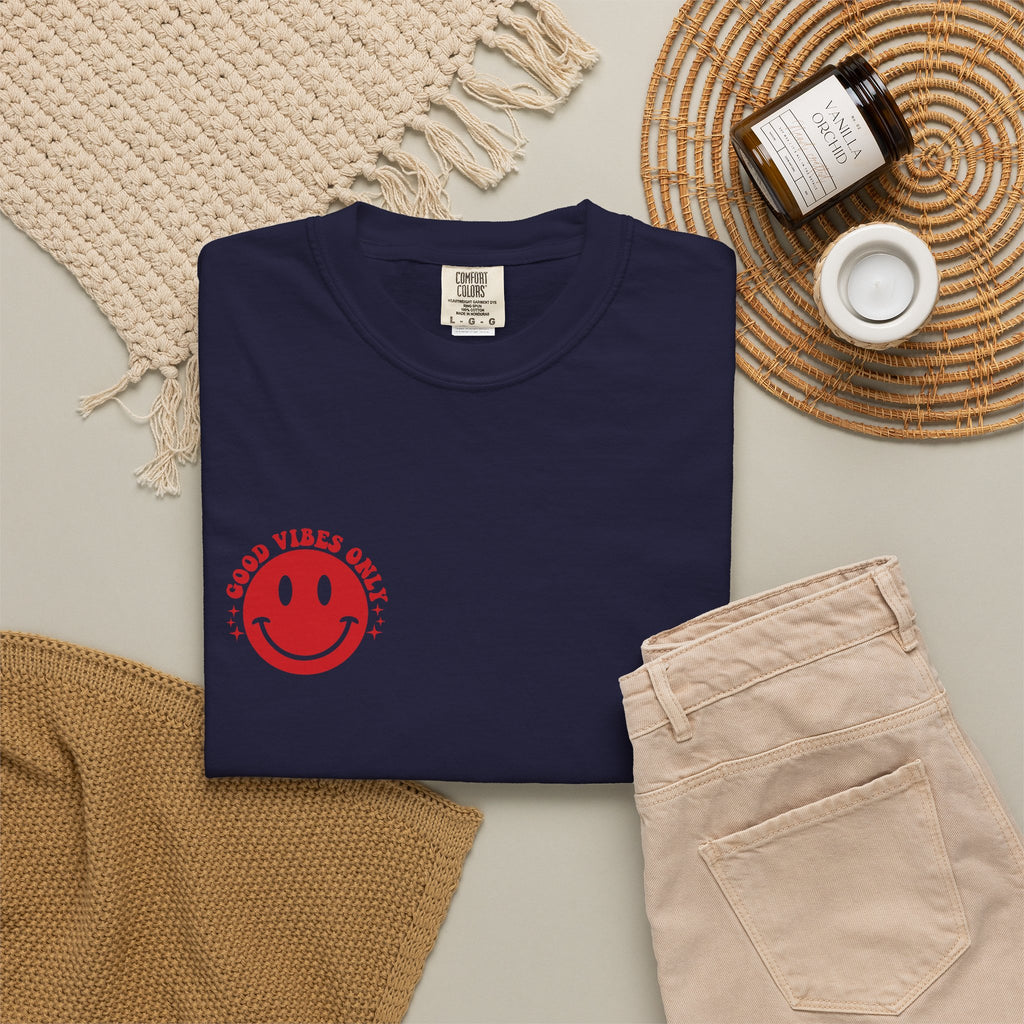 Good Vibes Only-Retro Smile Tee