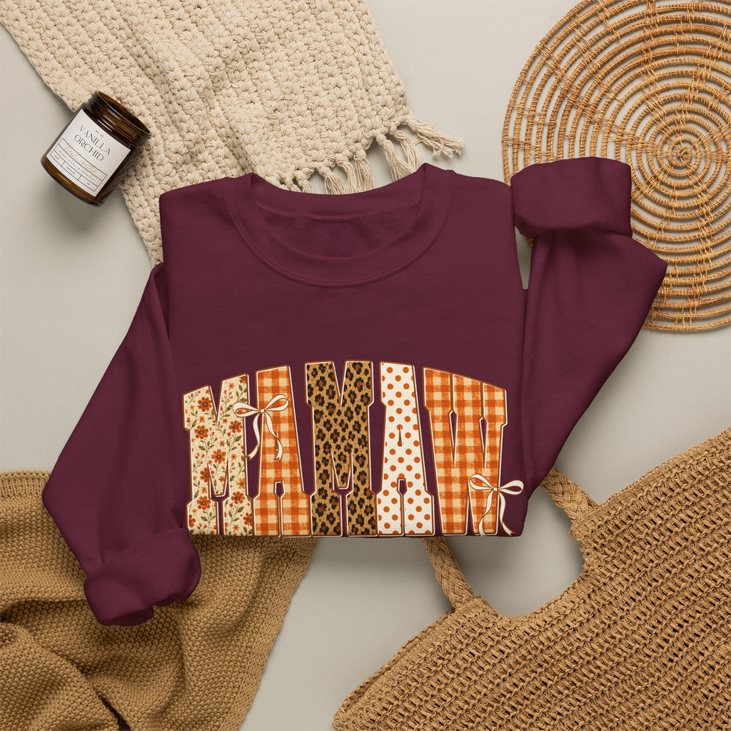Mamaw Patchwork Crewneck Sweatshirt