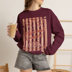 Harvest Season Striped Crewneck Sweatshirt