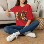 'FALL' Leopard & Plaid Bow T-Shirt