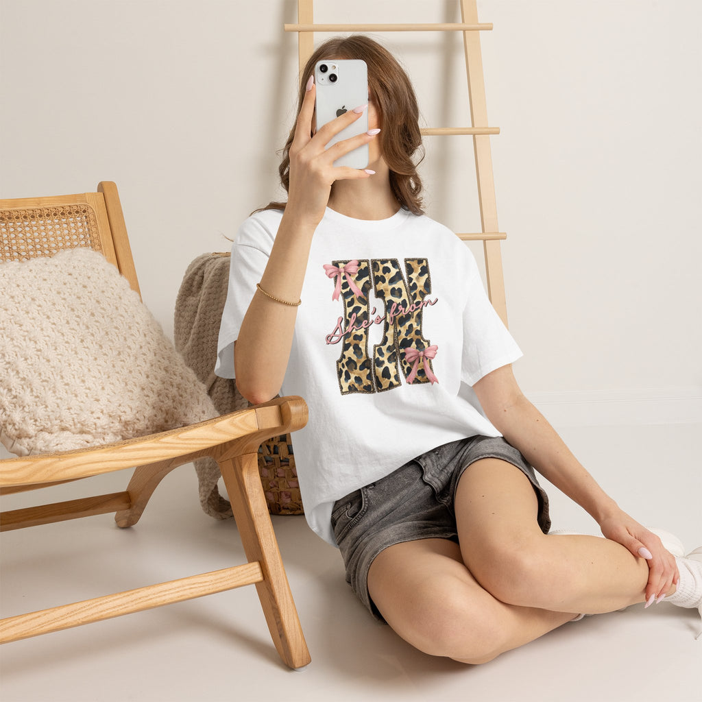 Leopard 'She's From' IN T-shirt