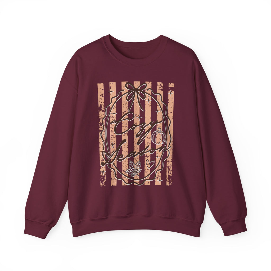 Cozy Season Striped Crewneck Sweatshirt
