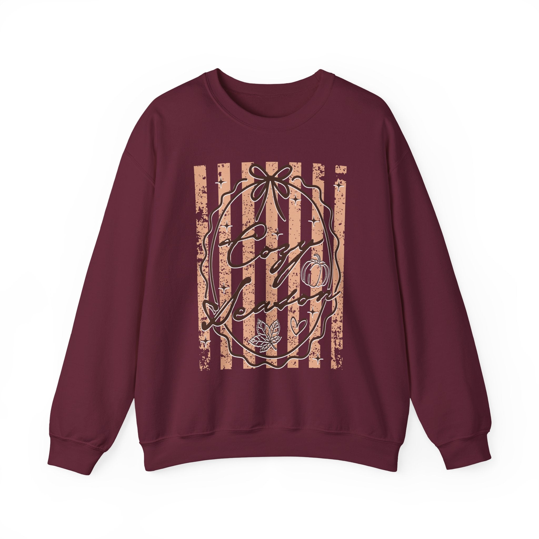 Cozy Season Striped Crewneck Sweatshirt