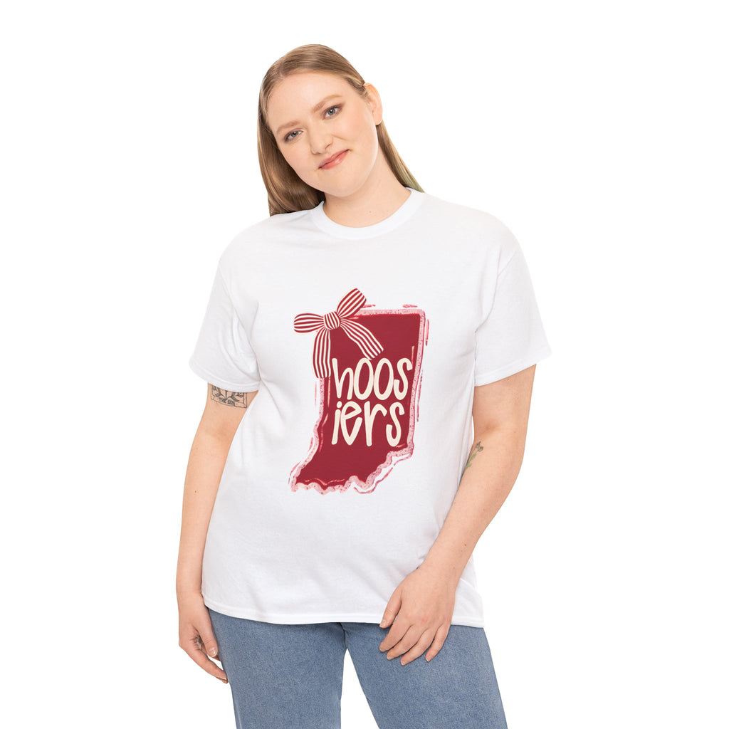 Indiana Hoosiers State with Bow Tee