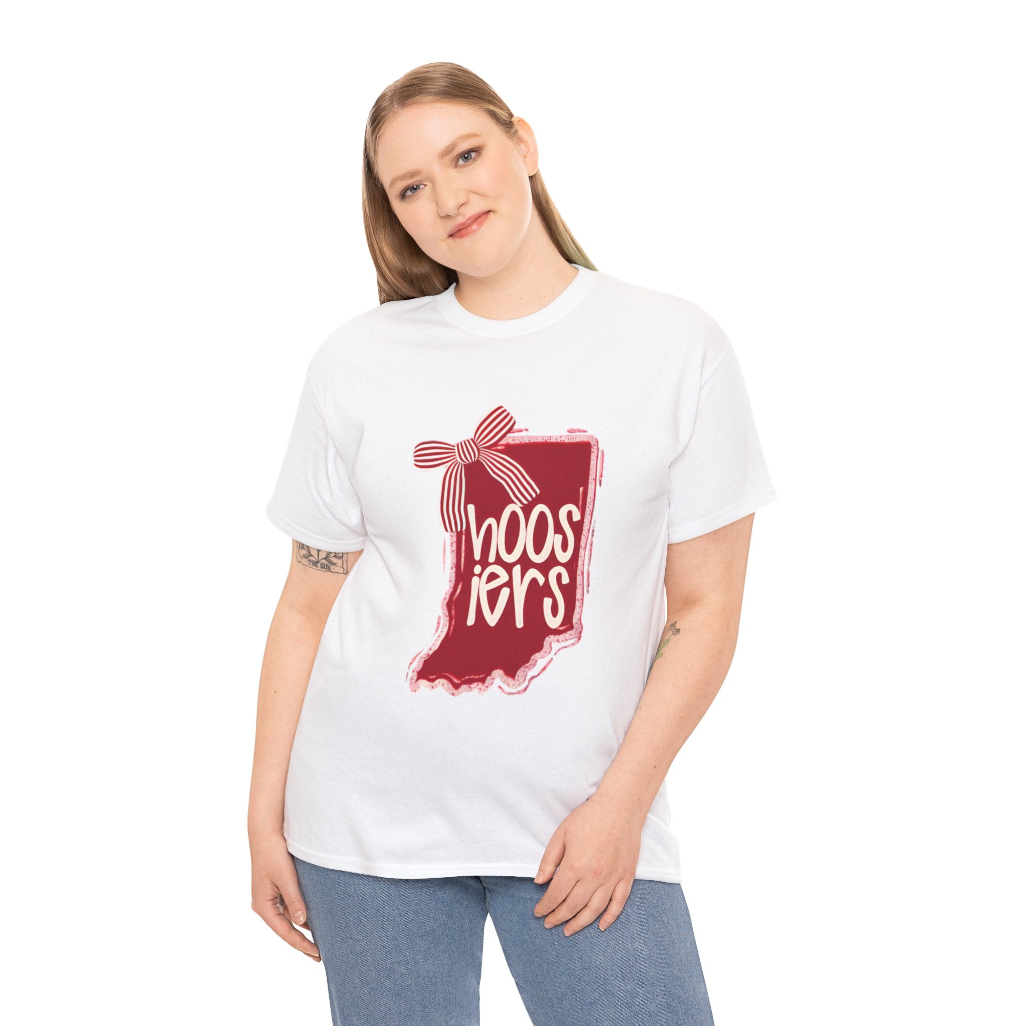 Indiana Hoosiers State with Bow Tee