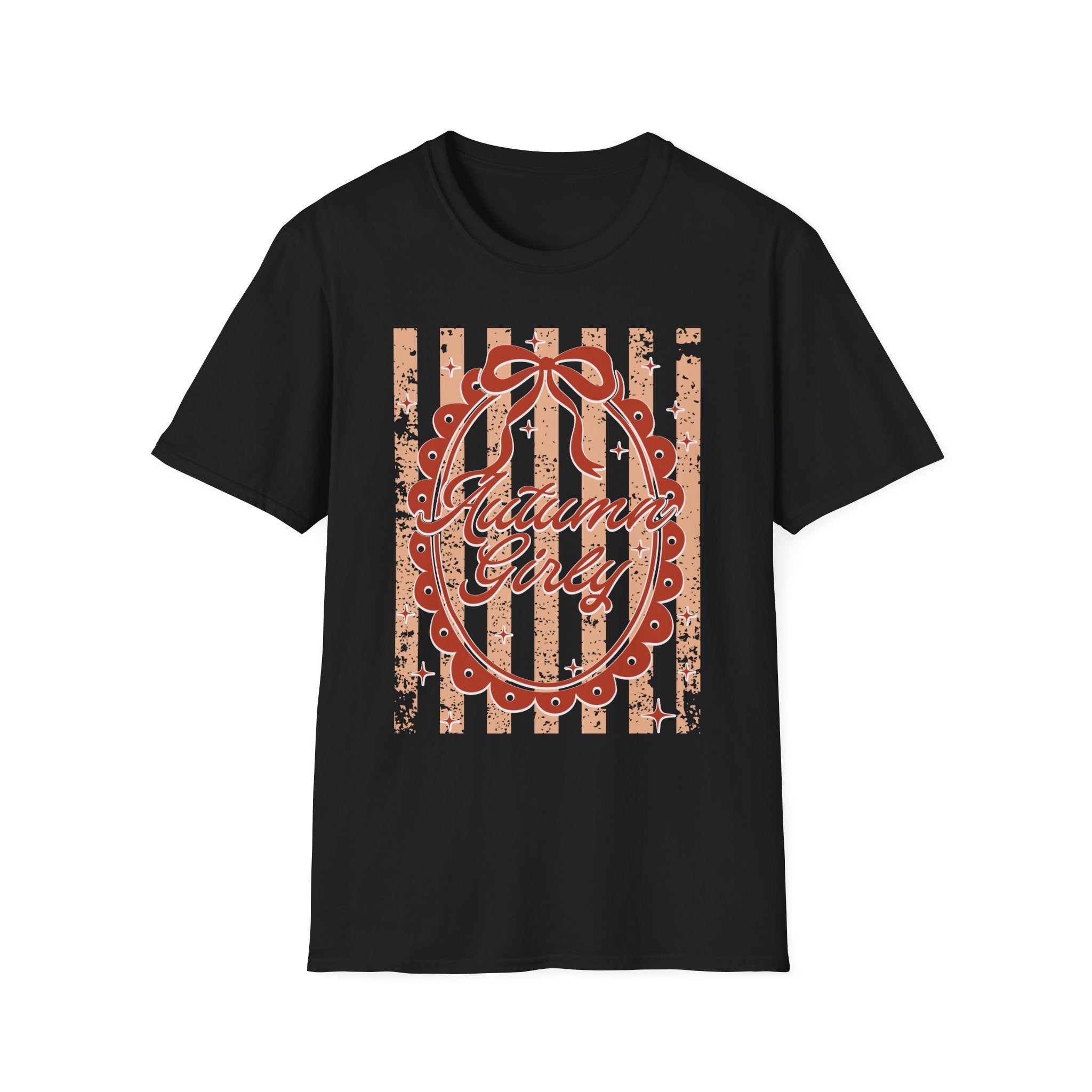 Autumn Girly Vintage Ribbon Fall T‑Shirt