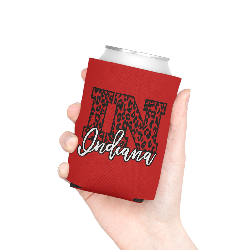 Indiana Leopard Print Double Sided Can Cooler