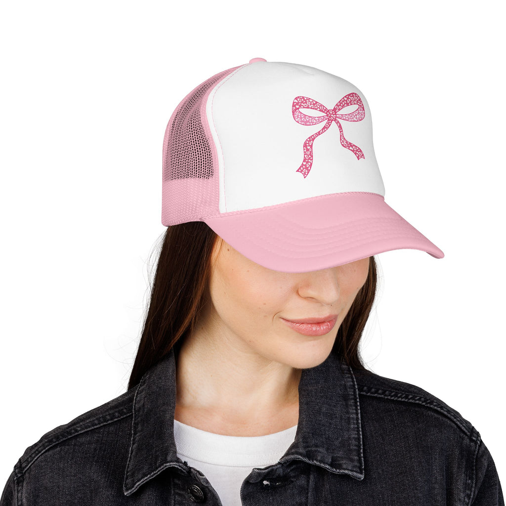 Pink Bow- Foam Trucker Hat