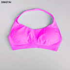 Women's 3 Piece Set: Halter Top, Leggings, Spandex