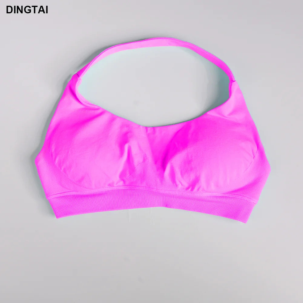 Women's 3 Piece Set: Halter Top, Leggings, Spandex