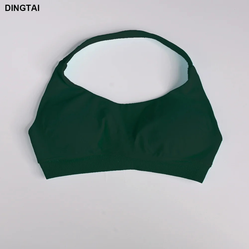 Women's 3 Piece Set: Halter Top, Leggings, Spandex