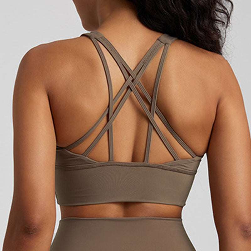 Cross Back High Impact Sports Bra