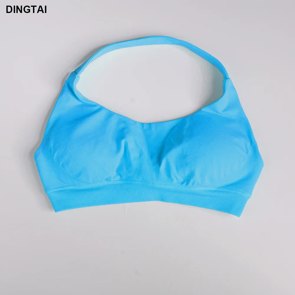 Women's 3 Piece Set: Halter Top, Leggings, Spandex