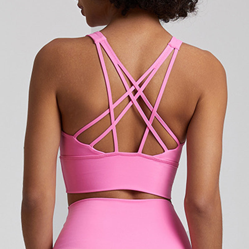Cross Back High Impact Sports Bra