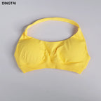 Women's 3 Piece Set: Halter Top, Leggings, Spandex