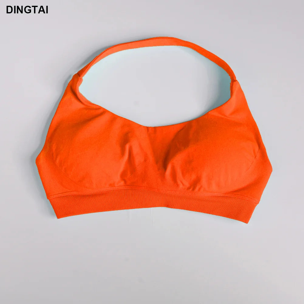 Women's 3 Piece Set: Halter Top, Leggings, Spandex
