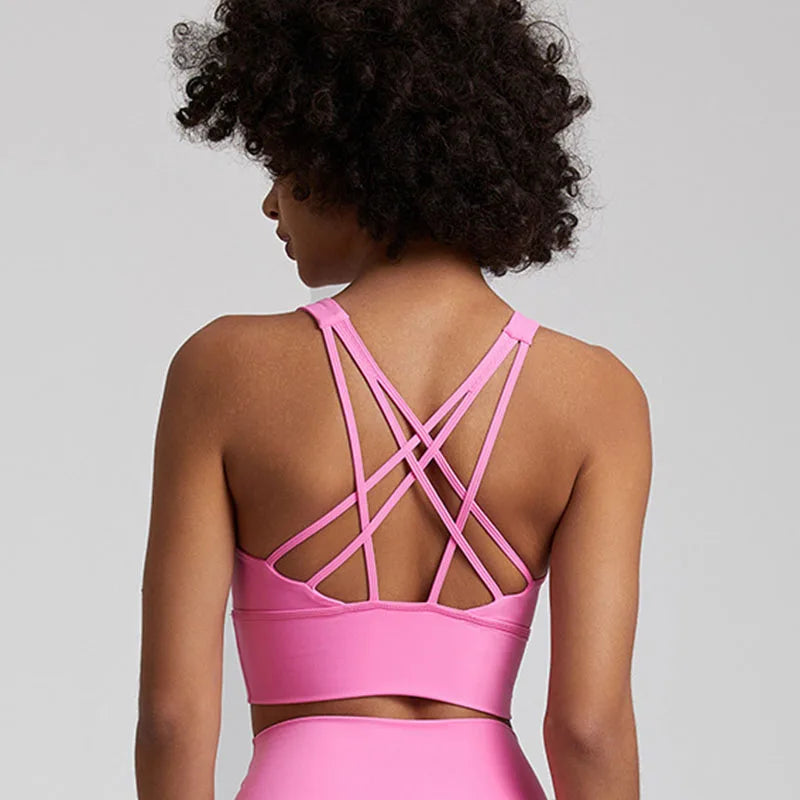 Cross Back High Impact Sports Bra