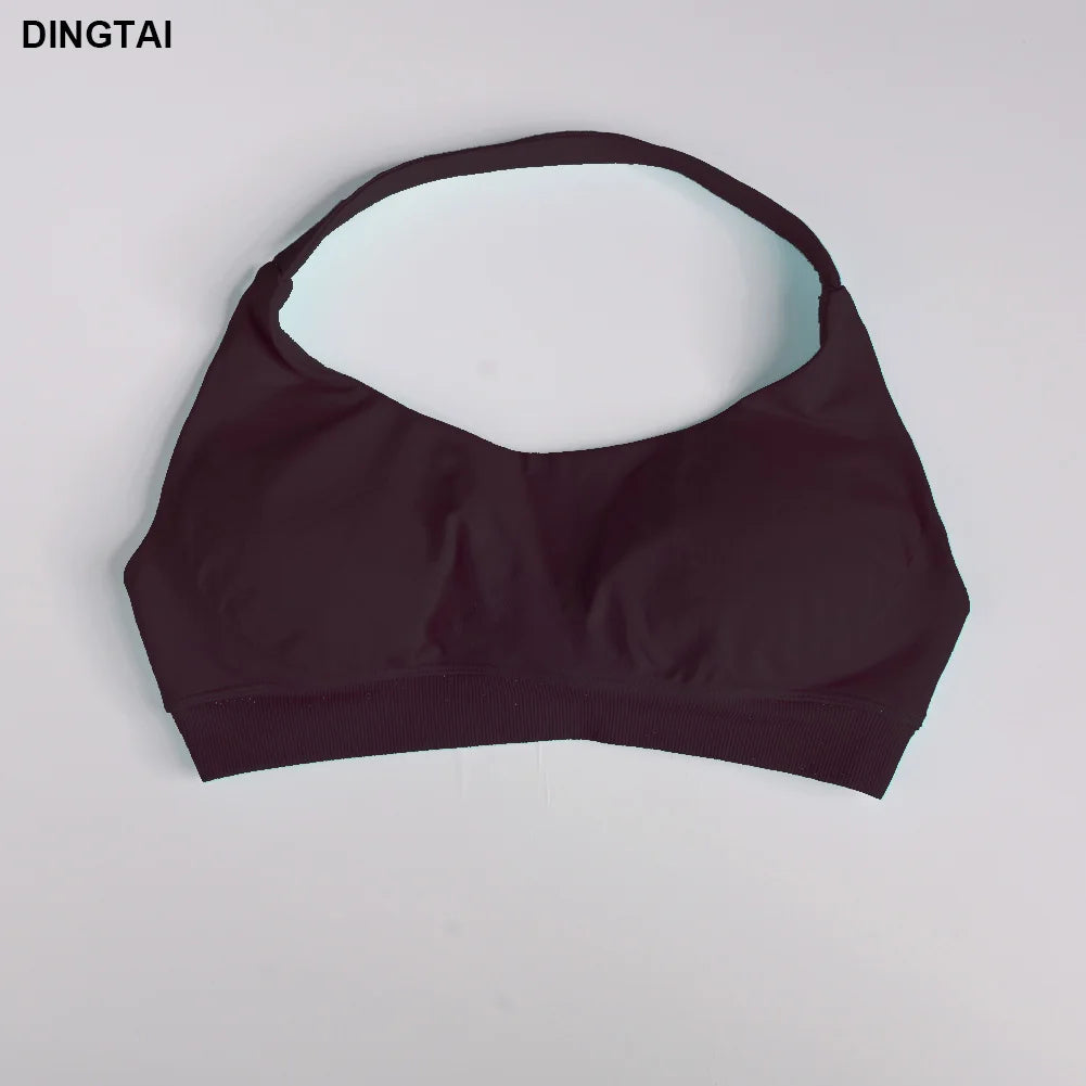 Women's 3 Piece Set: Halter Top, Leggings, Spandex