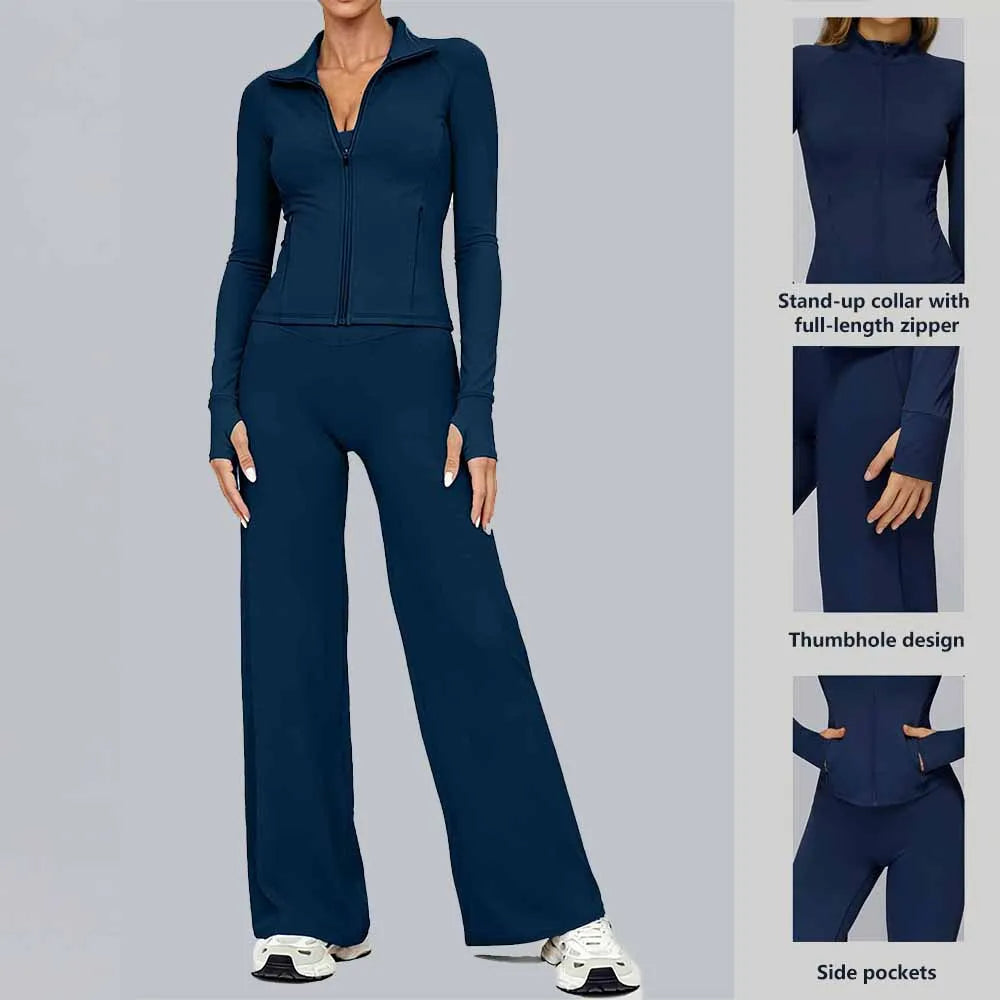 Women Activewear Jacket and Pants Set