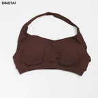Women's 3 Piece Set: Halter Top, Leggings, Spandex
