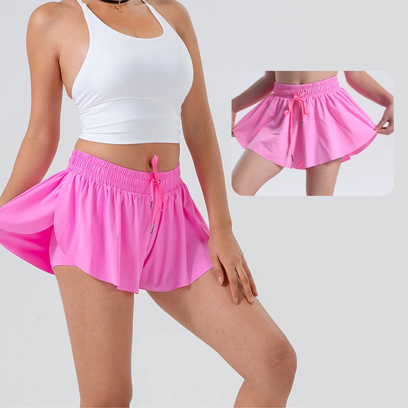 2 in 1 Flowy Active Shorts