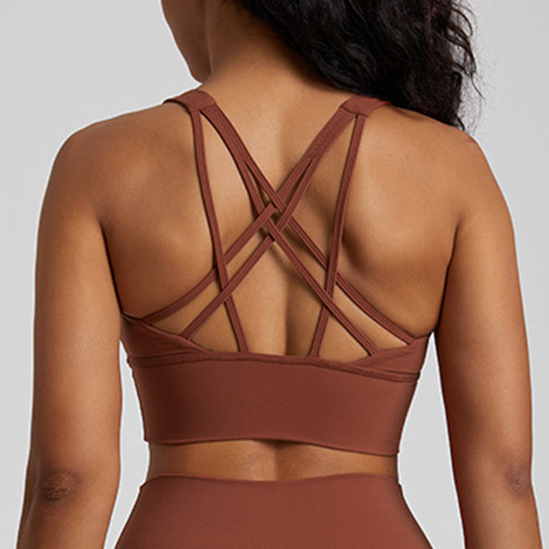 Cross Back High Impact Sports Bra