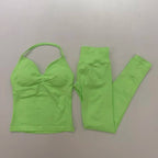 2 Pieces Leggings and Halter Tank Set
