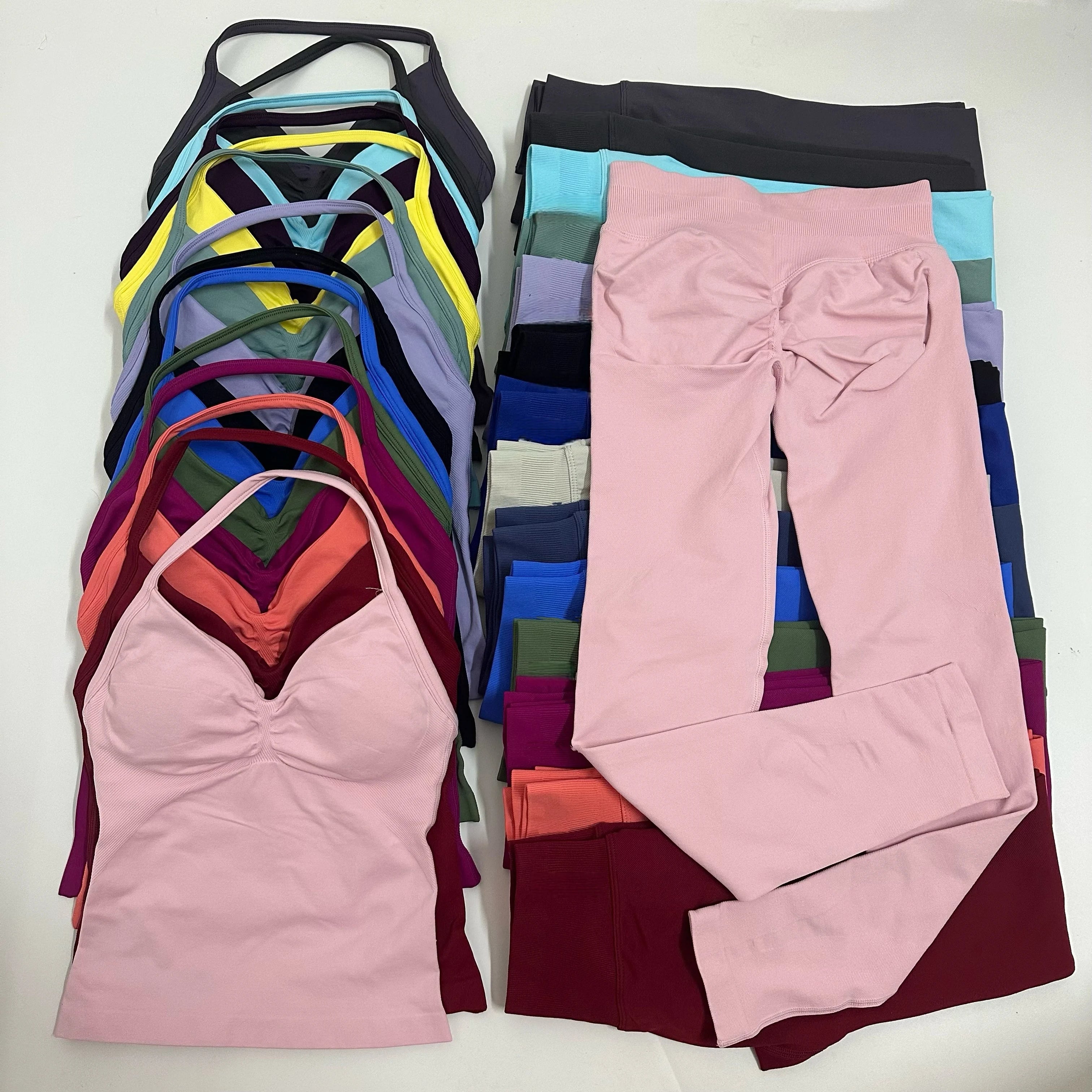 2 Pieces Leggings and Halter Tank Set