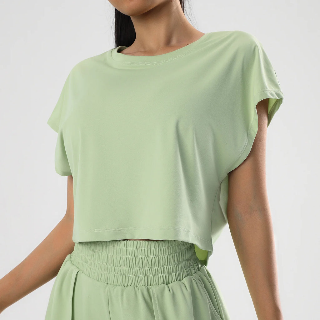 Women's Cropped Loose Yoga Top
