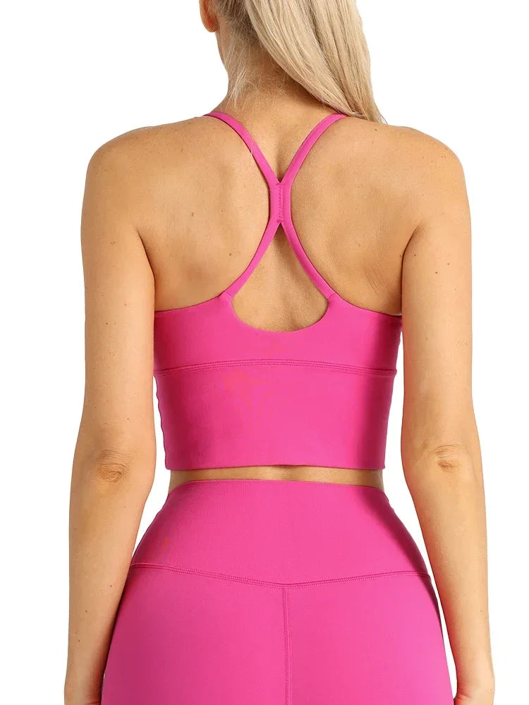 Women Gym Cross Back Y Shape Sports Bra