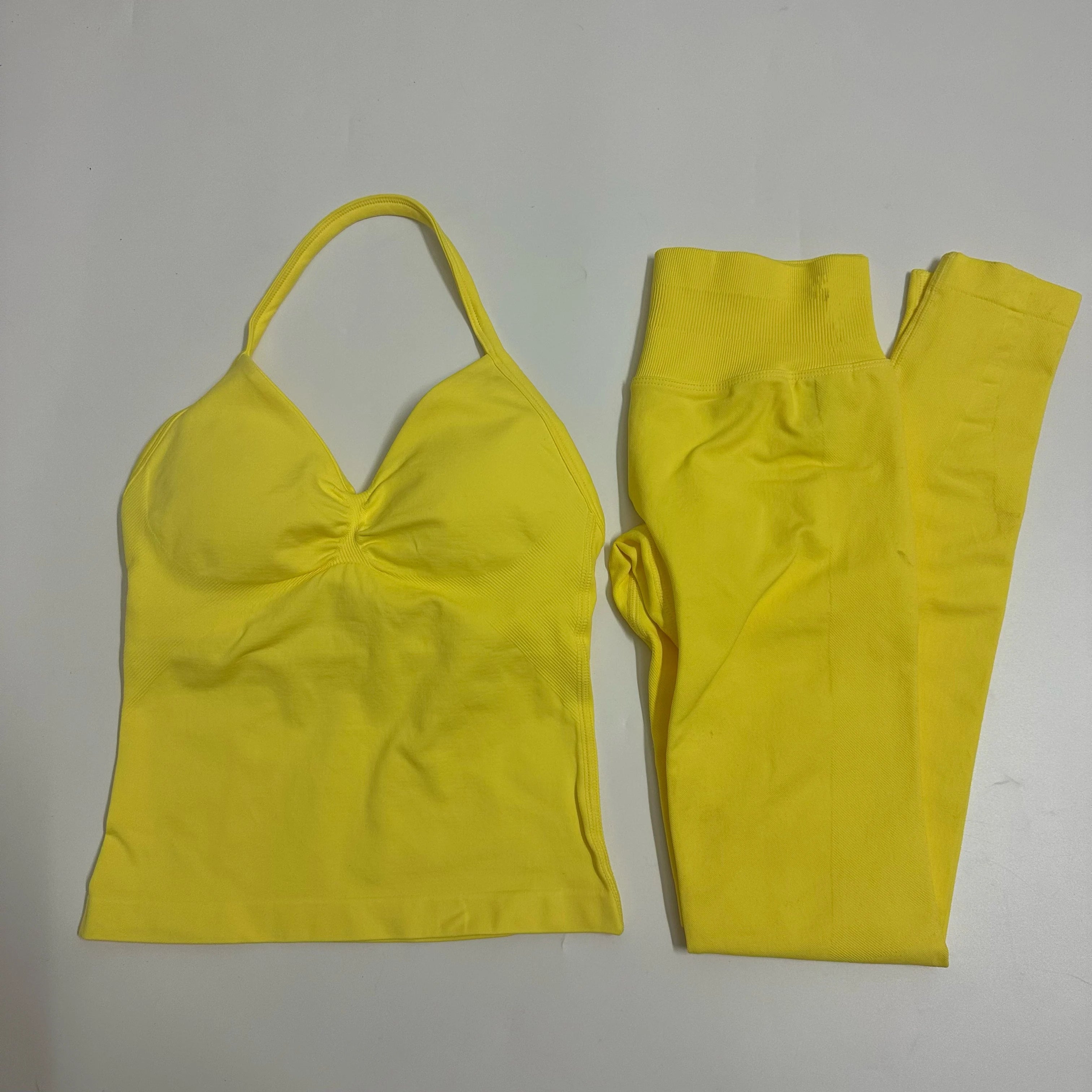 2 Pieces Leggings and Halter Tank Set