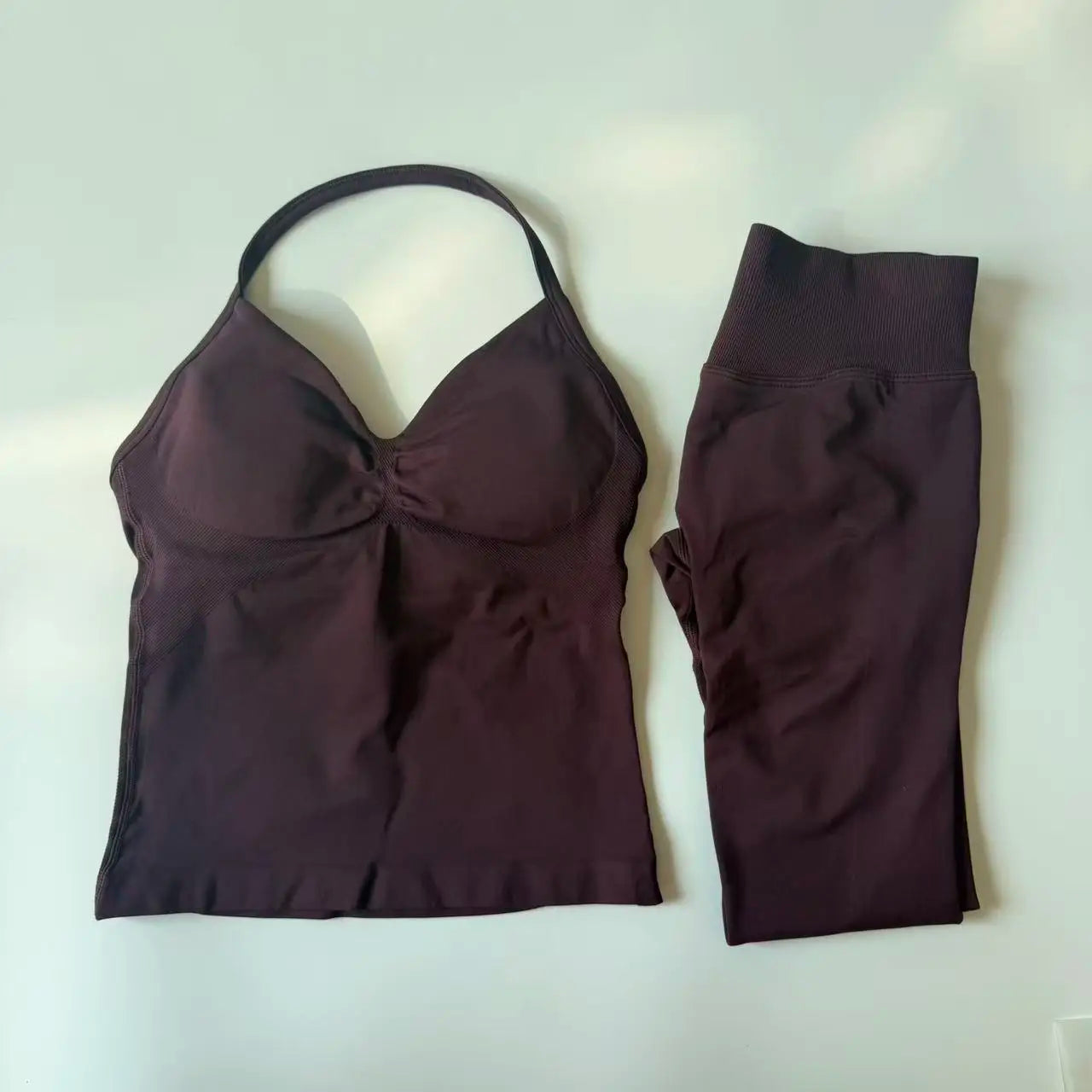 2 Pieces Leggings and Halter Tank Set