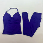 2 Pieces Leggings and Halter Tank Set