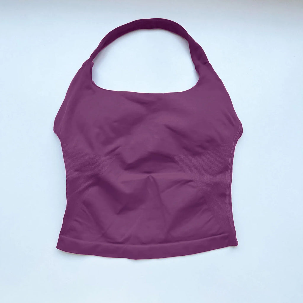 Women Halter Top Longline Padded Tank