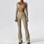 Women's 2PCS Seamless Long Sleeve/Tank Yoga Pants Set