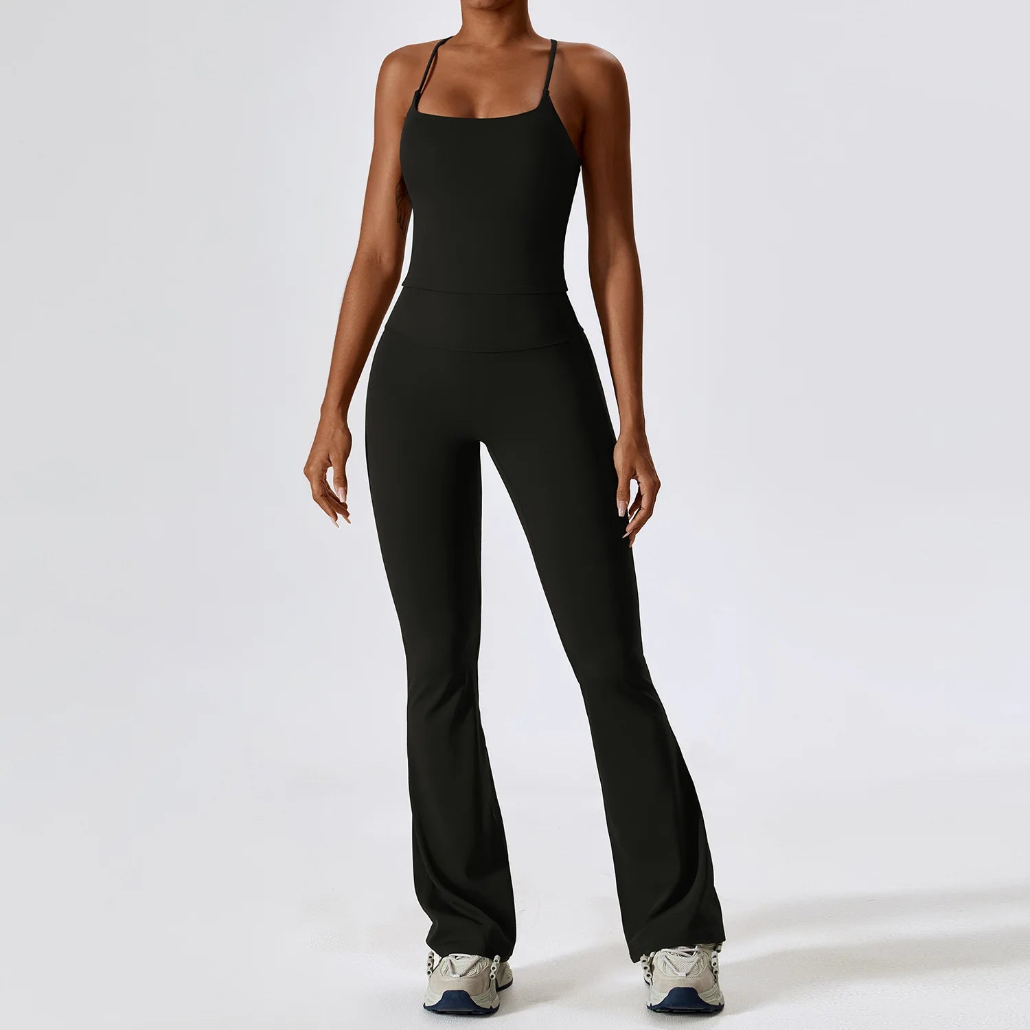 Women's 2PCS Seamless Long Sleeve/Tank Yoga Pants Set