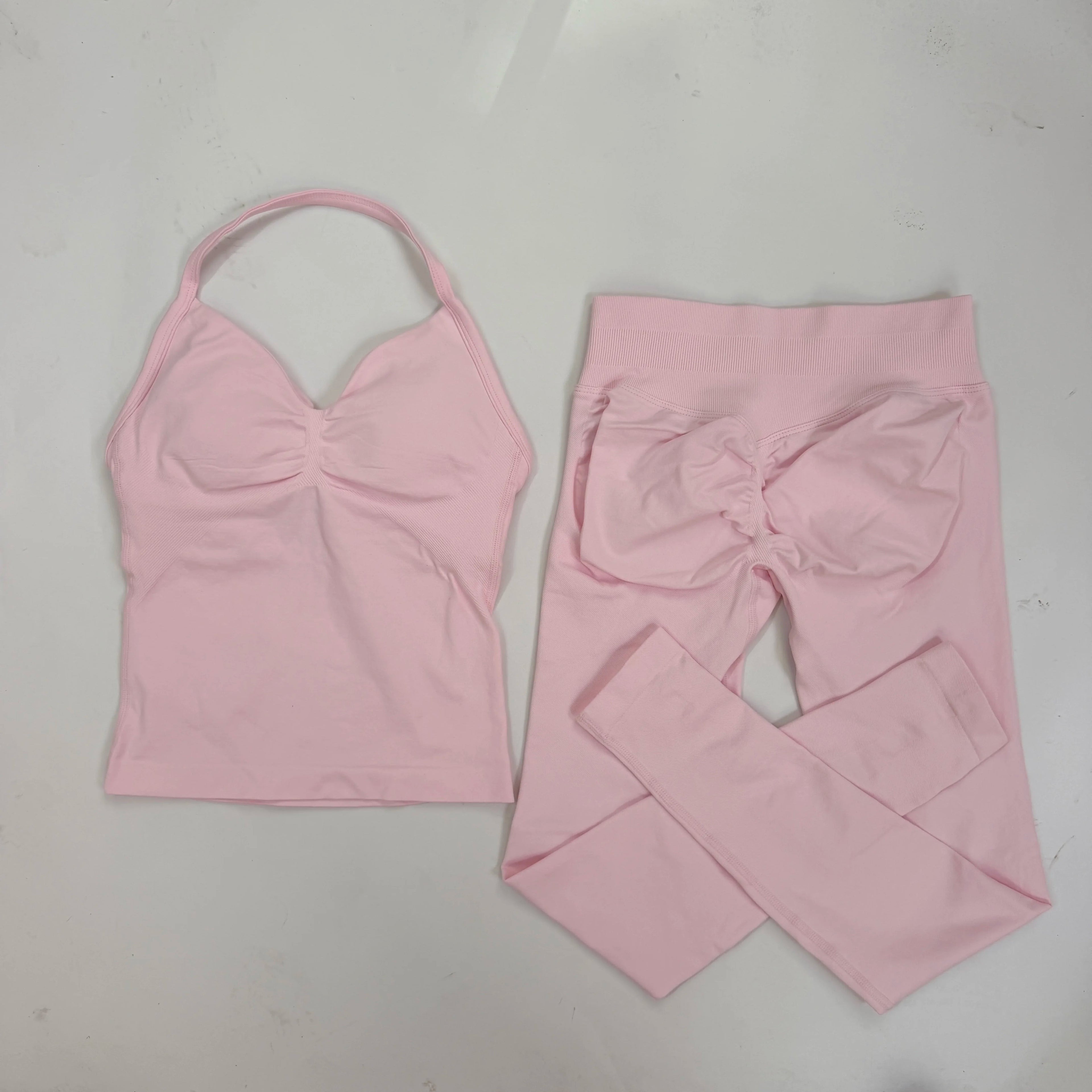 2 Pieces Leggings and Halter Tank Set