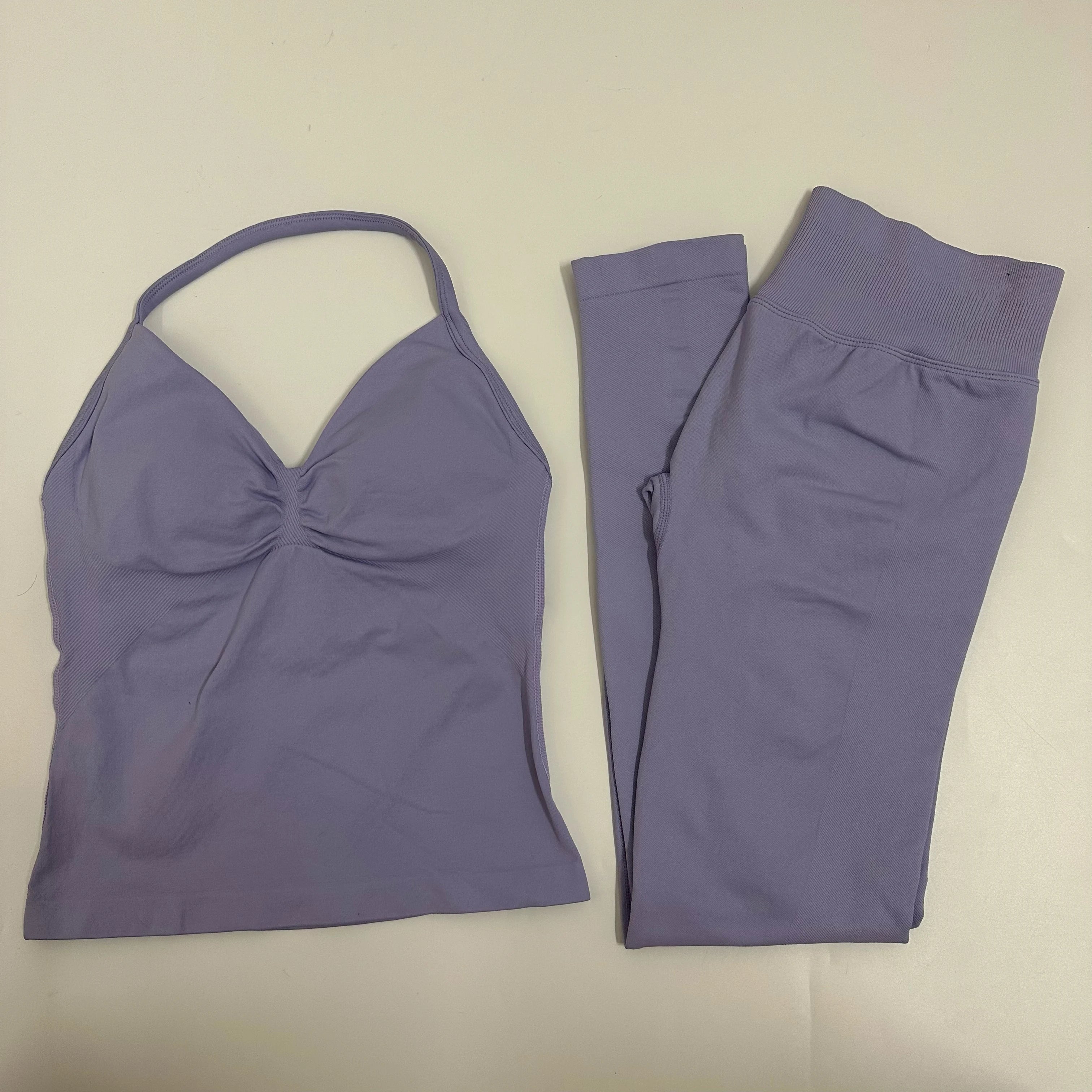 2 Pieces Leggings and Halter Tank Set