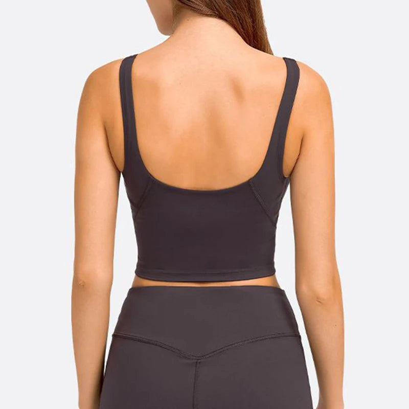 Sports Yoga Bra With Built-In Bra & Removable Pads